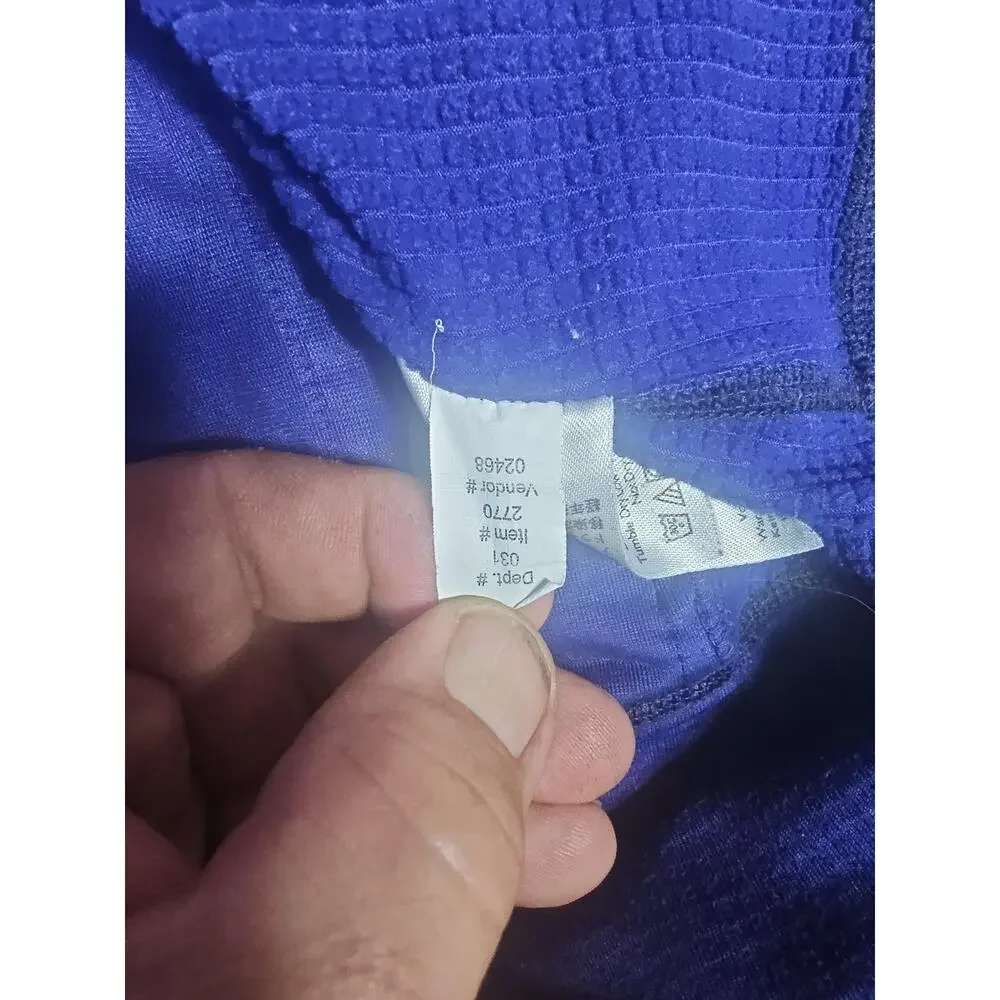 Eddie Bauer Jacket Mens 2XL Blue First Ascent Hooded Fleece Full Zip Performance